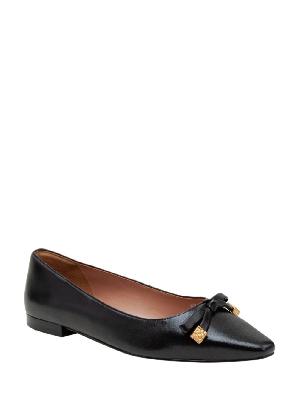 NIB Linea Paolo Classic Black Pointed Toe Bow Flats